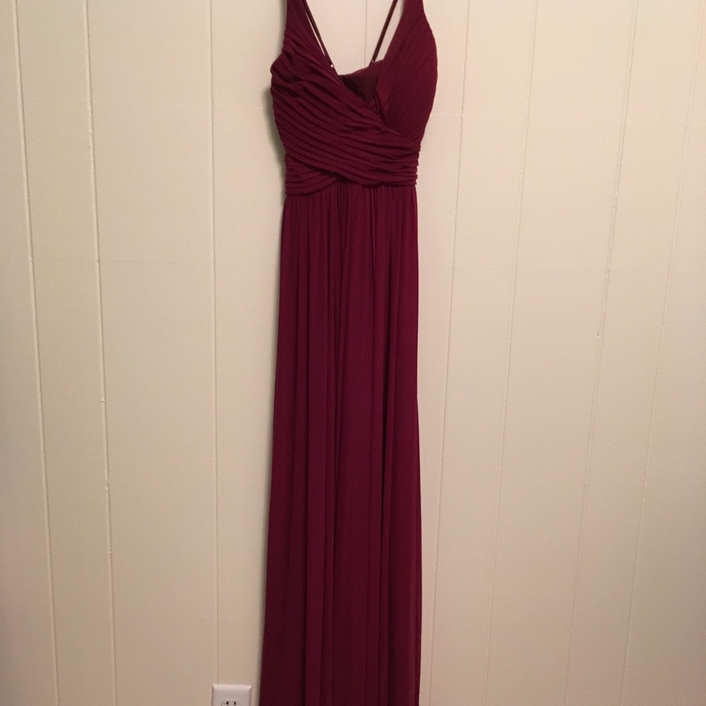 David’s Bridal Bridesmaid Dress: Size 3, “Wine”